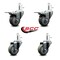 Service Caster 3'' Gray Poly Wheel Swivel 7/16'' Stem Caster Set 2 Total Lock Brake, 4PK SCC-GRTTL20S314-PPUB-716138-2-S-2 - alternate 3